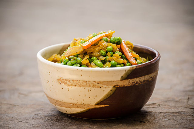 Bowl of Carrots and Peas