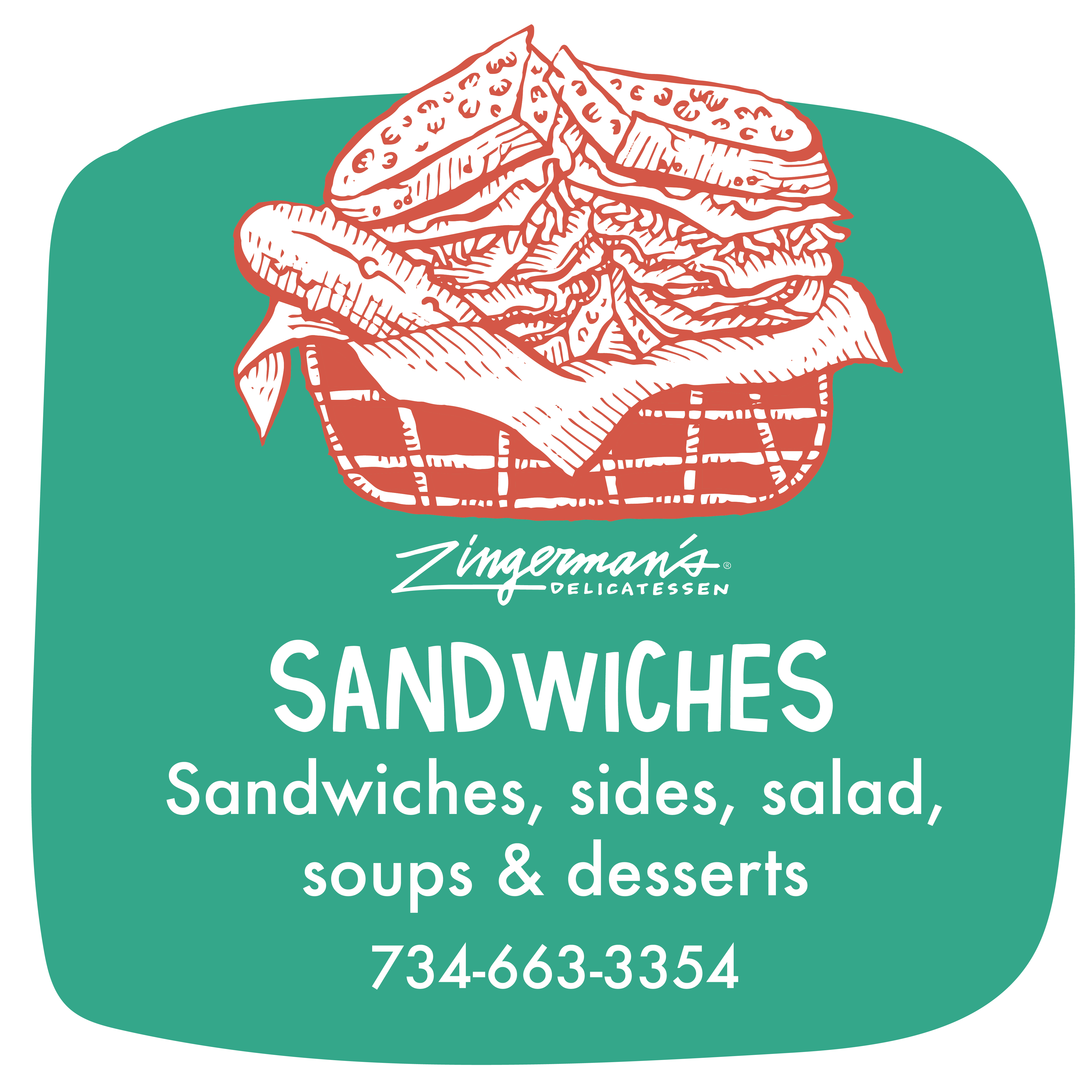 Zingerman's Sandwiches, sides, salad, soups, and desserts