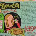 Hand Painted Poster - Planeta Olive Oil