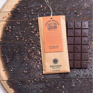 askinosie 70% barrel-aged dark chocolate bar