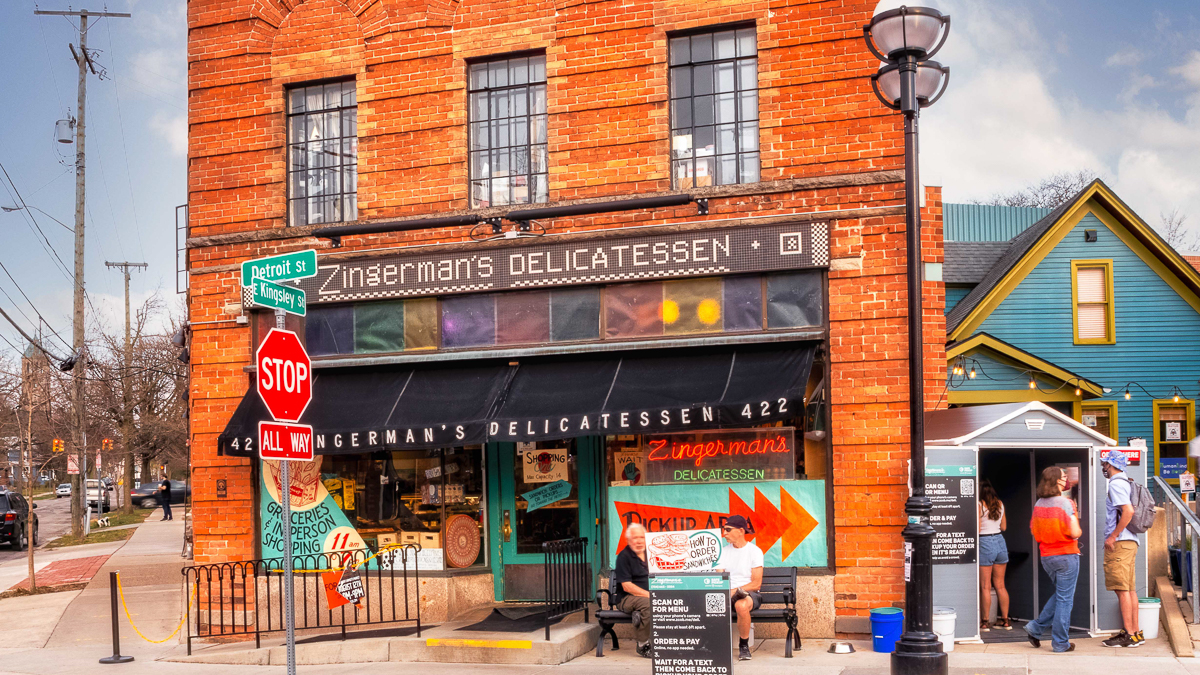 Front entrance of Zingerman's Delicatessen