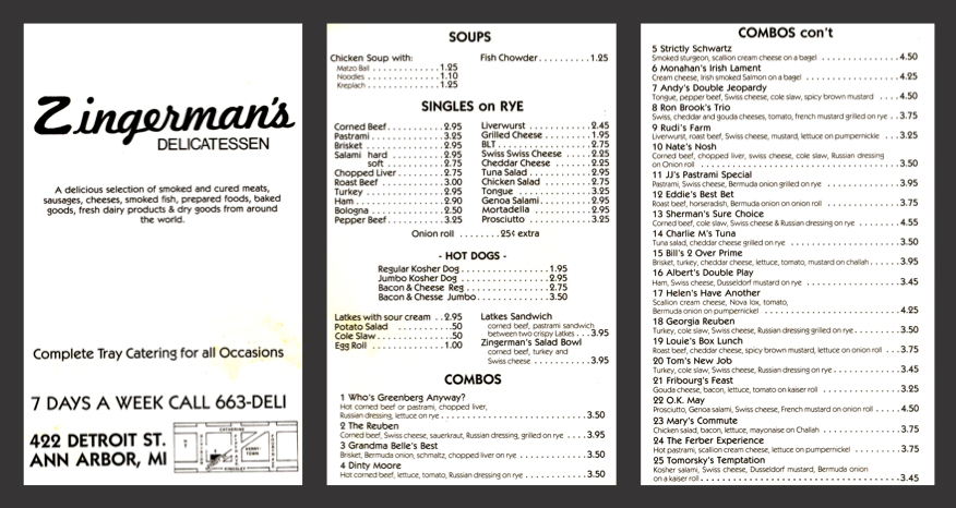 first Deli menu