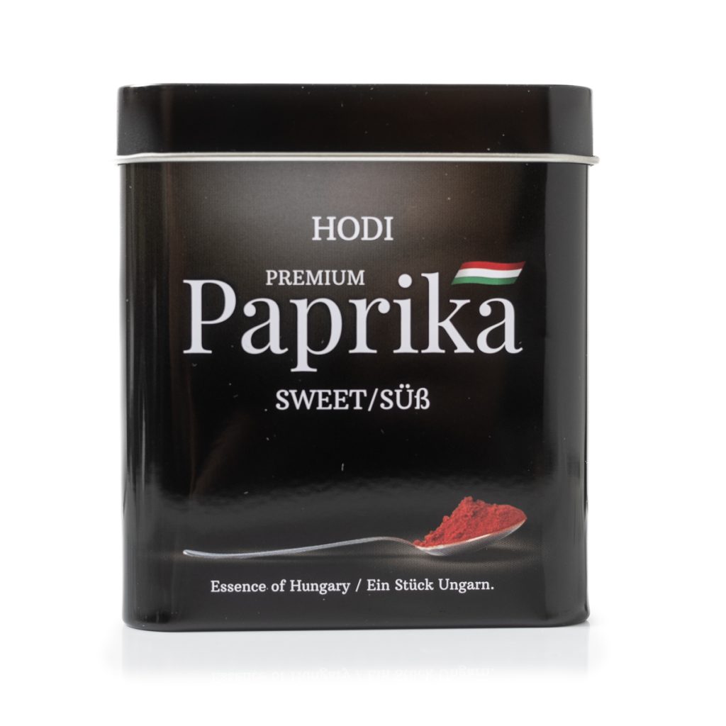 A photo of a tin of Hodi Paprika.