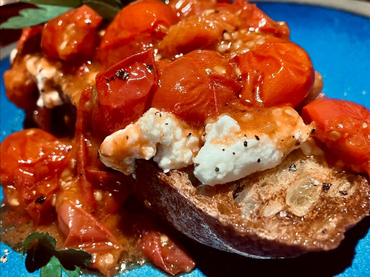 Cherry Tomato Sauce on Toast Zingerman's Deli