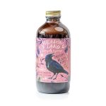 Spiced Sangria Spritz A photo of a bottle of Meadowland's Oregon Blackbird Syrup. The label features an illustration of blackberry vines and a blackbird.