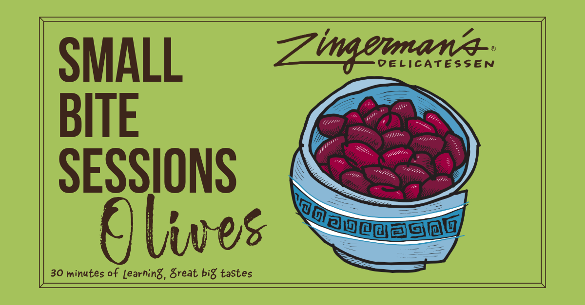 An image for a class called Small Bite Sessions about olives