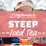 STEEP: Iced Tea an image of Jackson pouring iced tea with words that read STEEP Iced Tea
