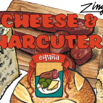 Cheese & Charcuterie: Spanish Edition an image of cheese and meats that reads "cheese and charcuterie"