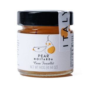 A photo of a jar of Pear Mostarda.