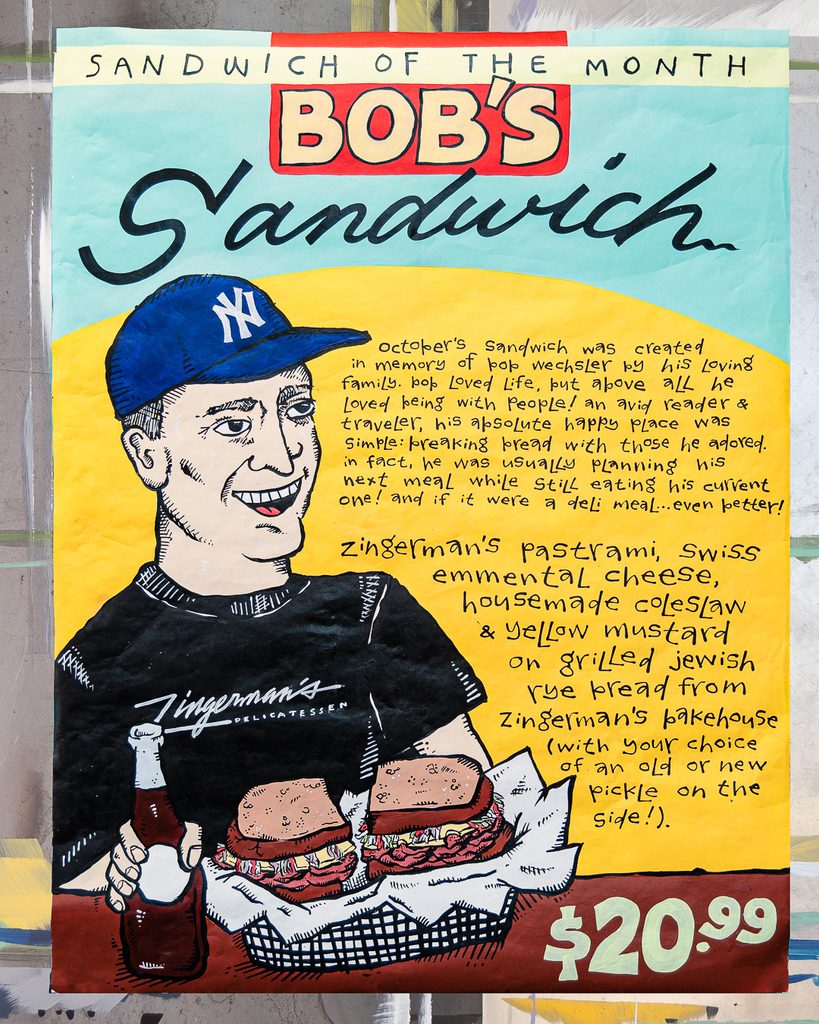 an image of the poster that advertises the sandwich of the month